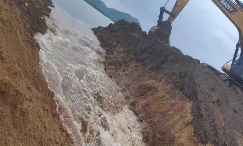 Godavari water released to Delta region through Polavaram approach channel