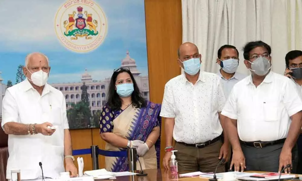 Chief Minister B.S. Yediyurappa inaugurates 100-bed Covid Field Hospital with ICU & critical care facilities in Chitradurga and Hubballi