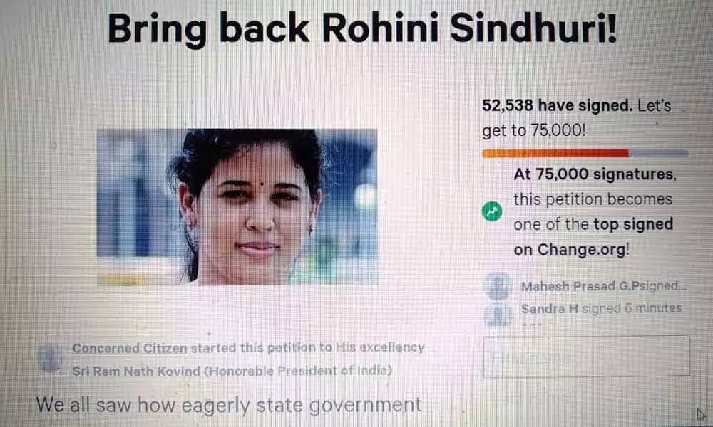 Overwhelming response to ‘Bring back Rohini Sindhuri’ online campaign