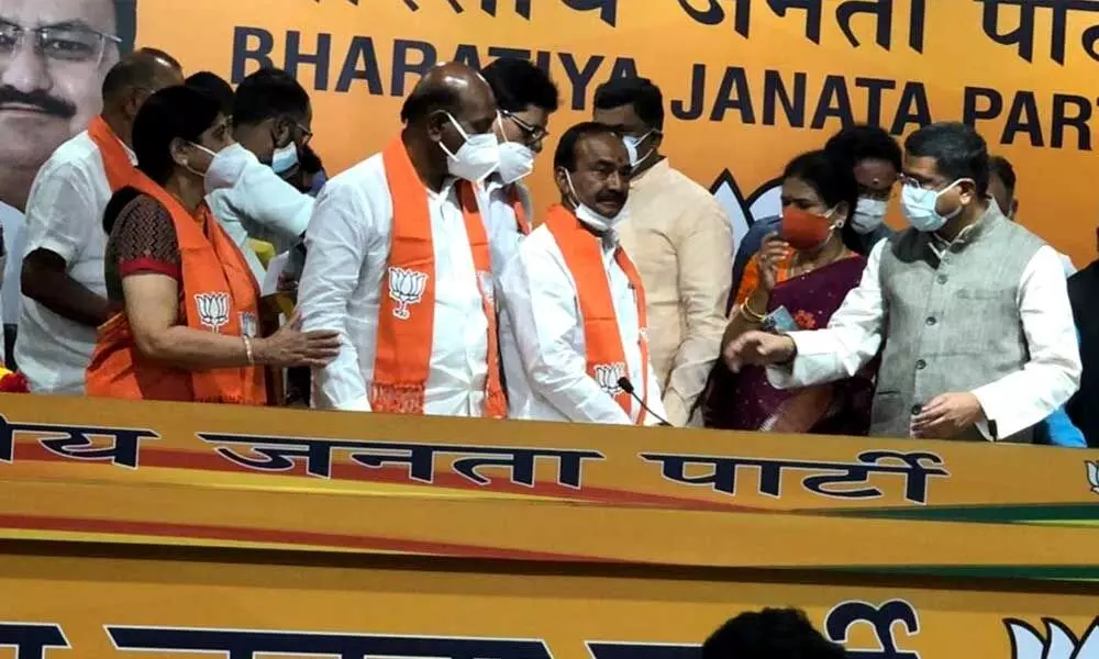 Telangana: Former Minister Eatala Rajender Joins BJP Party
