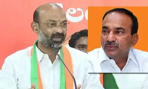 BJP Leader Bandi Sanjay Welcomes Eatala Rajender To The Party
