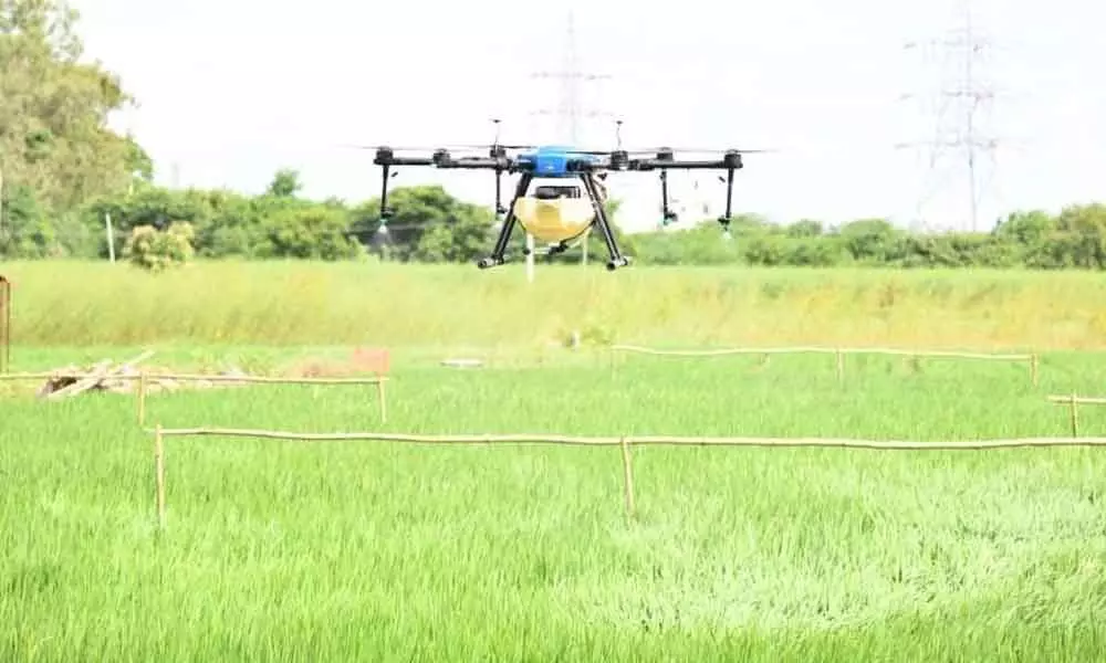 PJTSAU to frame SOP for drone applications to carry out precise farming