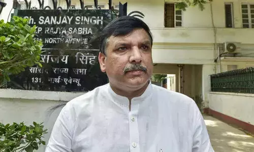AAP Rajya sabha member Sanjay Singh alleged house attack by BJP supporters