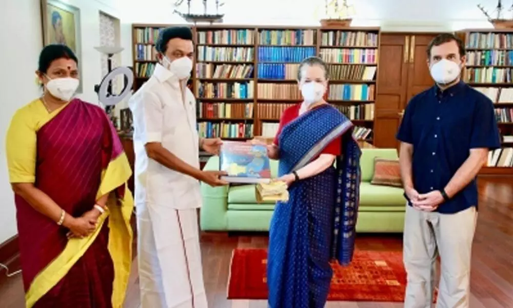 Tamil Nadu CM MK Stalin meets Sonia Gandhi, Rahul Gandhi