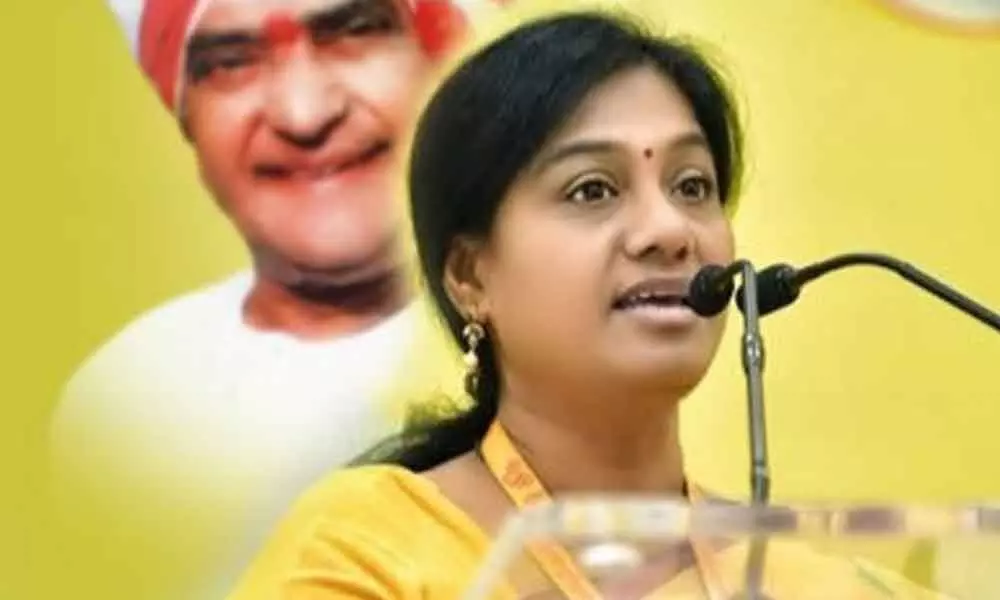 TDP state secretary Gouthu Sirisha