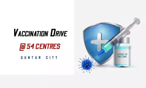 Vaccination programme at 54 centres in Guntur city