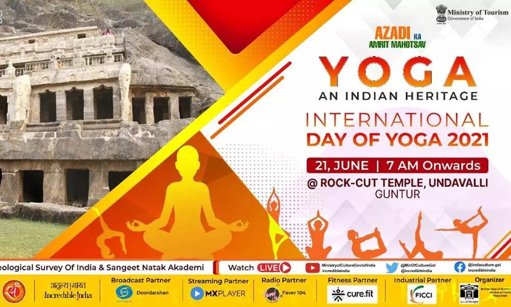 Yoga Indian Heritage campaign at Undavalli