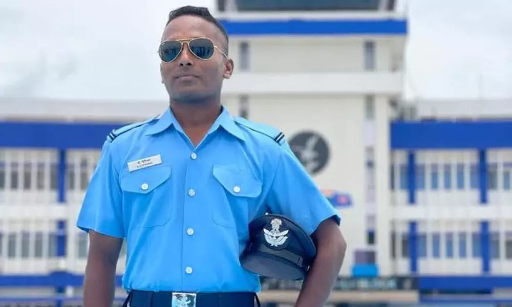 Auto-rickshaw driver’s son Gudla Gopinadh, who is now posted as a flying officer in Meteorology branch of the armed forces
