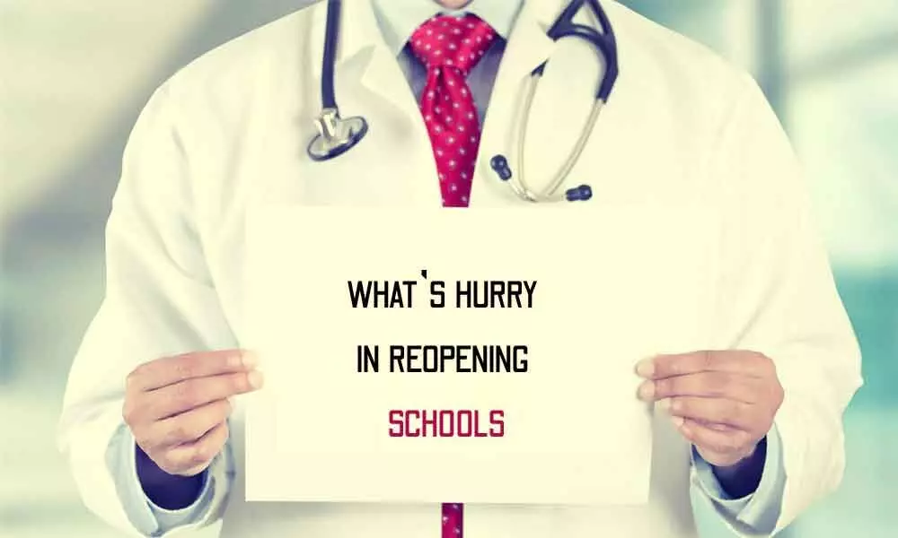 What’s hurry in reopening schools, ask doctors