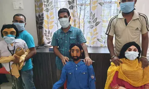 Covid awareness campaign through puppetry