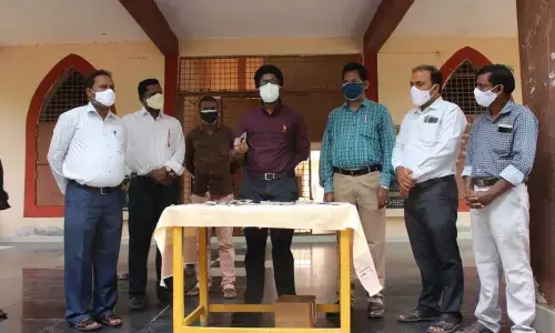 YSRCP leader Audimulapu Vishal speaking at the distribution of Anandaiahs wonder mix  in Markapuram on Sunday