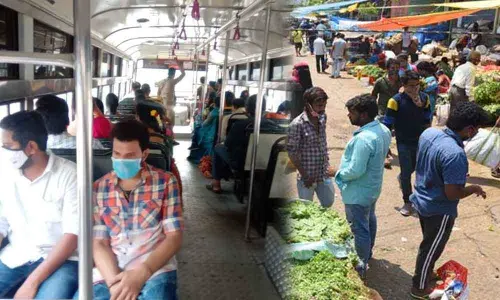 Moderate rush on city roads on first day of unlock