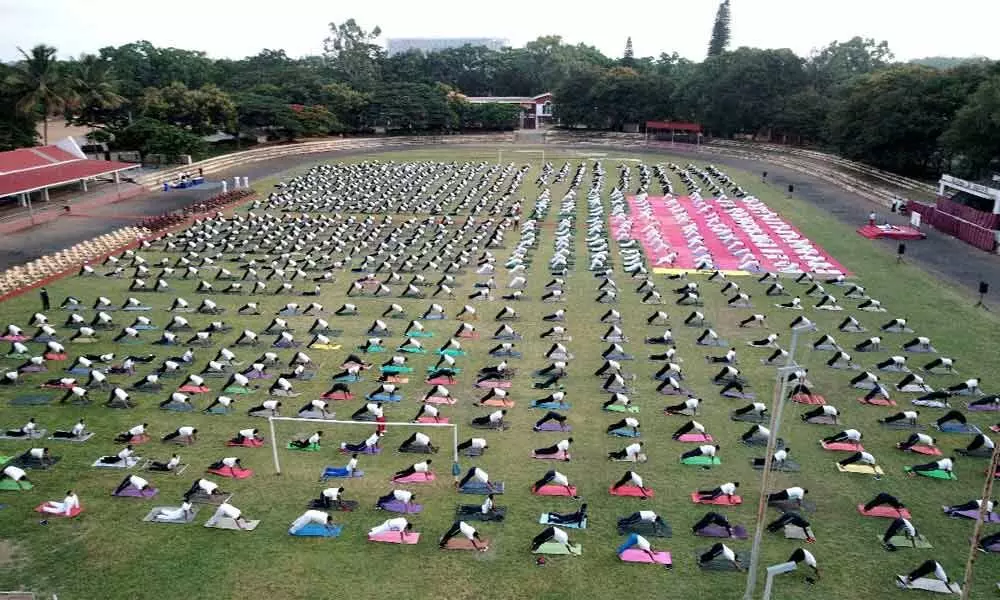 Military stations of Karnataka & Kerala sub area participate in Yoga Day