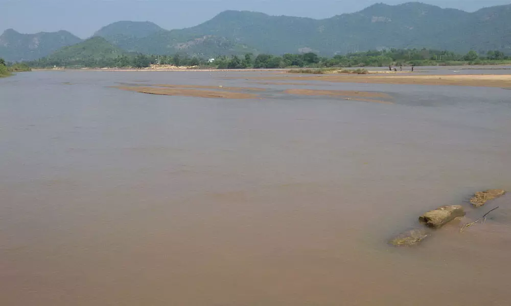 Location where barrage is proposed to be constructed across Vamsadhara river at Neradi village of Bhamini mandal in Srikakulam district