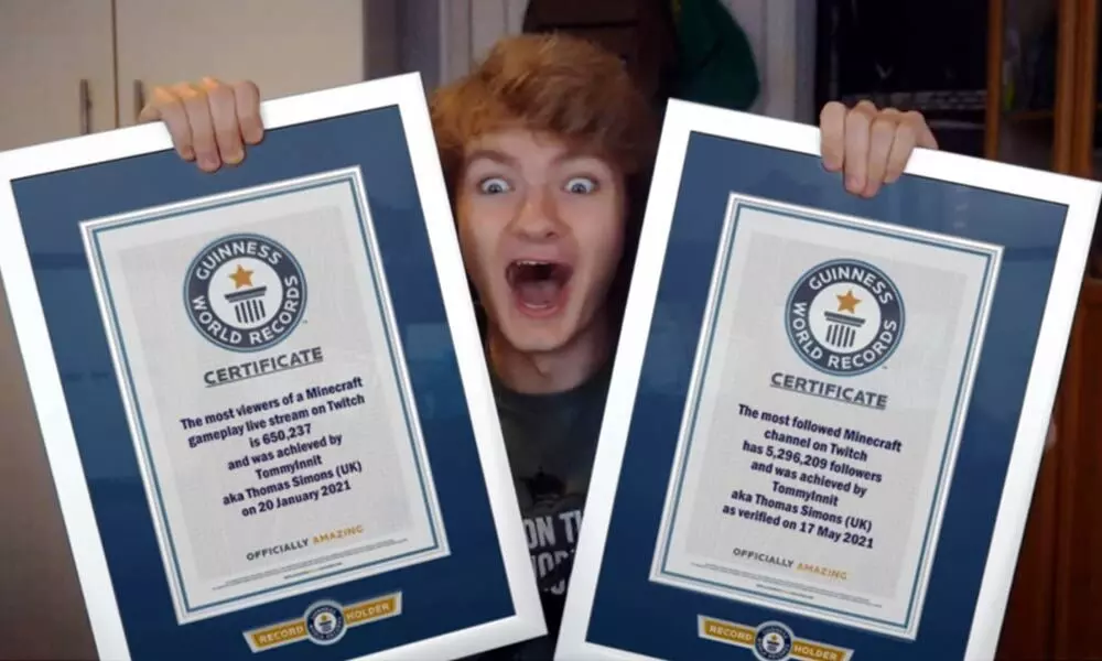 TommyInnit get 2 guinness world records