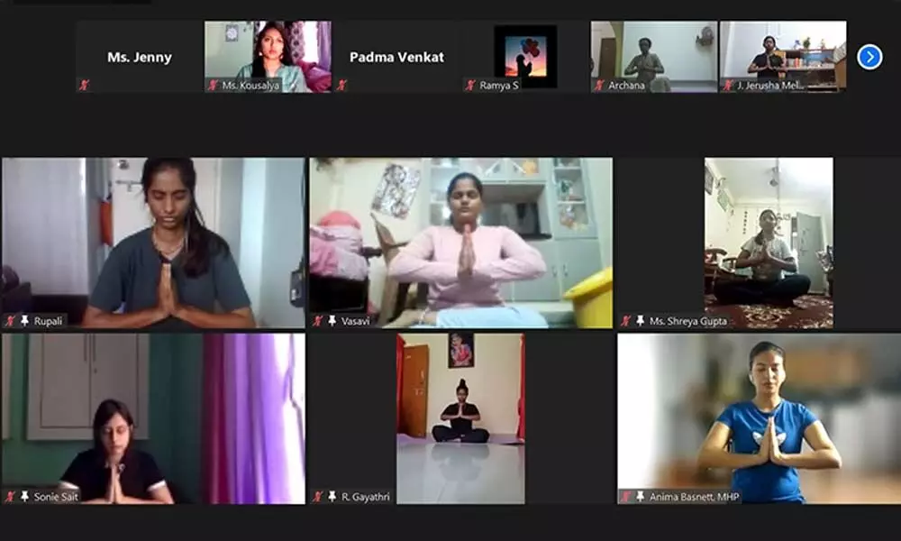 Virtual Lec-Dem on Yoga for Immunity held at SRM Institute of Science and Technology