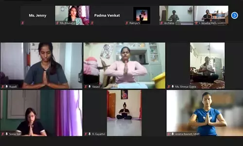 Virtual Lec-Dem on Yoga for Immunity held at SRM Institute of Science and Technology