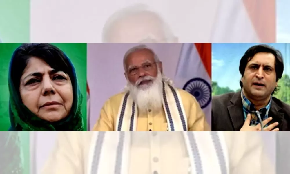 Mehbooba Mufti, Narendra Modi and Sajad Lone