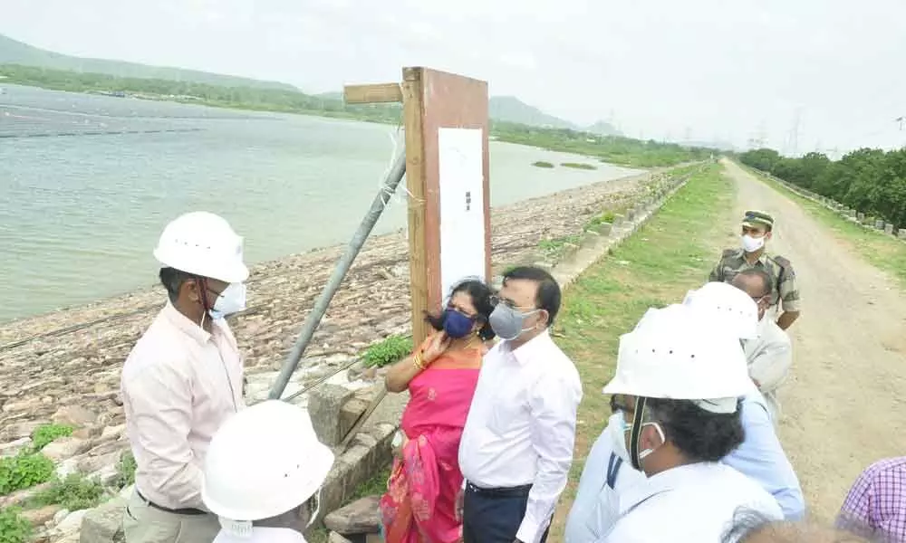 CV Anand reviewed progress of floating solar project