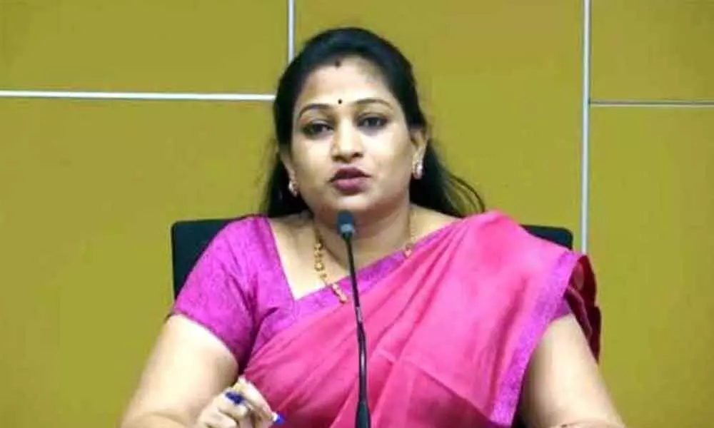 Telugu Mahila AP president Vangalapudi Anita