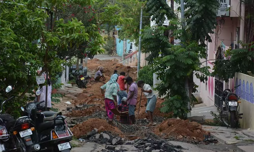 Finally, Secunderabad Cantonment Board takes up laying  of CC roads, sewage lines