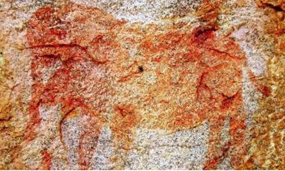 Pleas to protect rock art paintings at Kokapet ( File Photo)