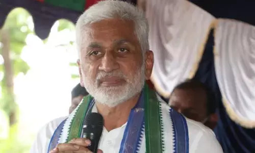 Rajya Sabha member V Vijayasai Reddy addresses the media in Visakhapatnam on Wednesday