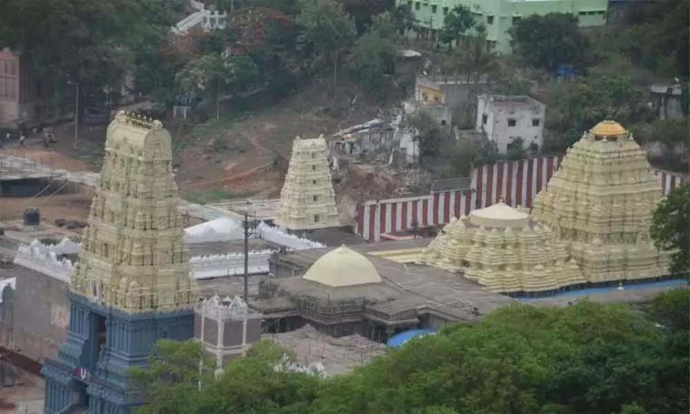 A view of Simhachalam temple in Visakhapatnam
