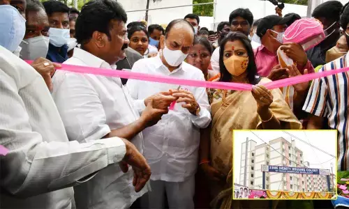 Talasani Srinivas Yadav inaugurates 2BHK colony in Hyderabad