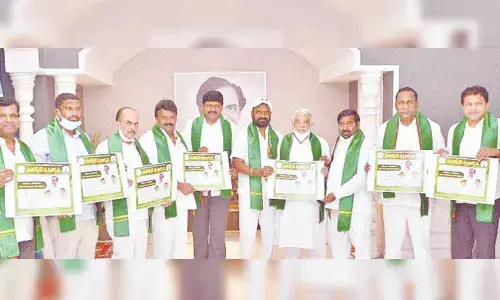 MP Joginipally Santosh Kumar launches brochure on ‘Mukkoti Vriksharchana’