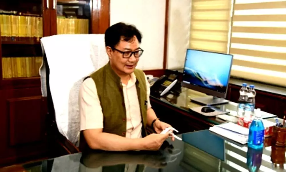 BJP leader Kiren Rijiju on Thursday took charge as new minister of Law and Justice