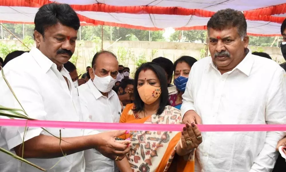 Deputy Speaker T Padma Rao Goud, Ministers hand over 410 2BHK houses to beneficiaries