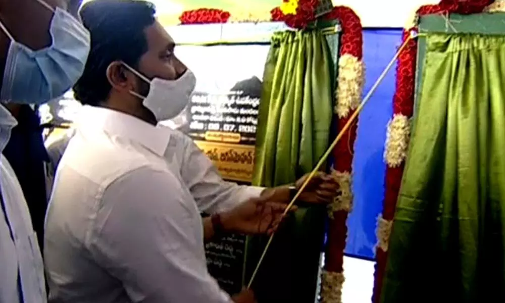 YS Jagan lays foundation stone for development works in Badvel