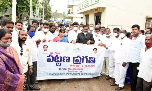 MLA Mynampally Hanumantha Rao launches Pattana Pragathi programme