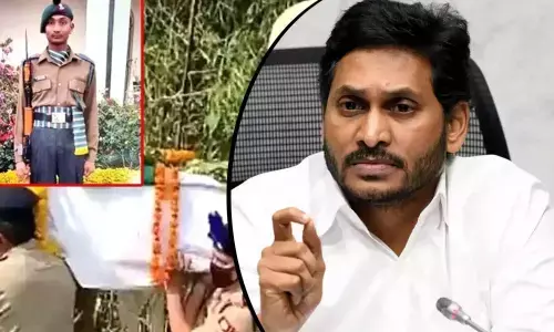 YS Jagan pays tribute to martyred Jawan