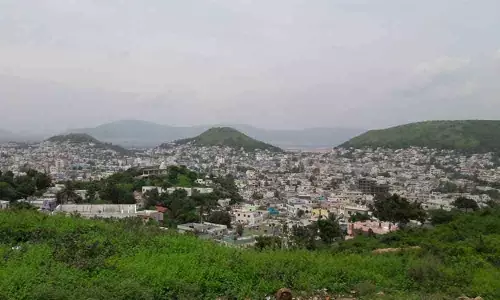 An aerial view of Visakhapatnam city