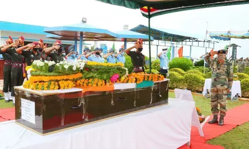 Mortal remains of martyred jawan brought to Hyderabad