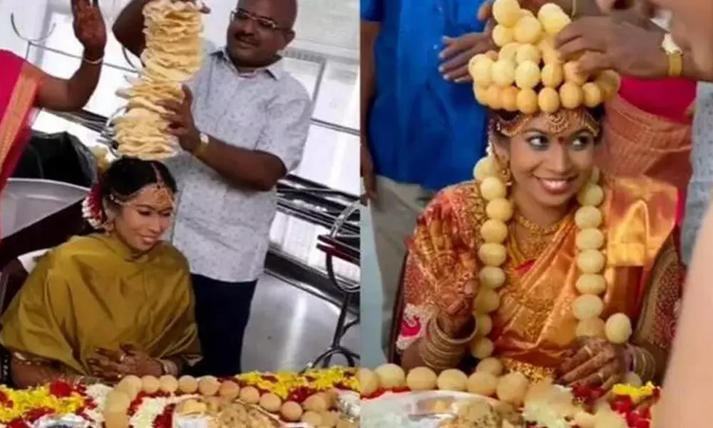 Watch The Trending Of The Bride Wearing Golgappas As Her Ornaments