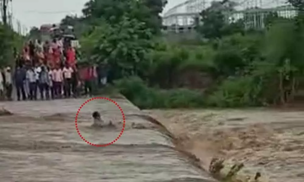 Man washed away in stream rescued
