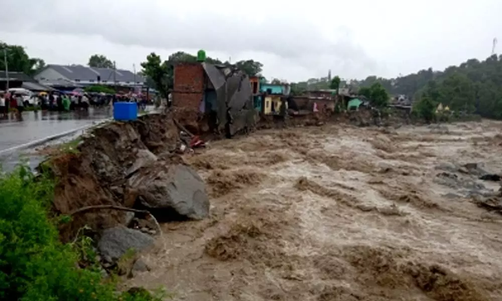 Heavy rain in Himachal Pradesh led to flashfloods in upper Dharamsala