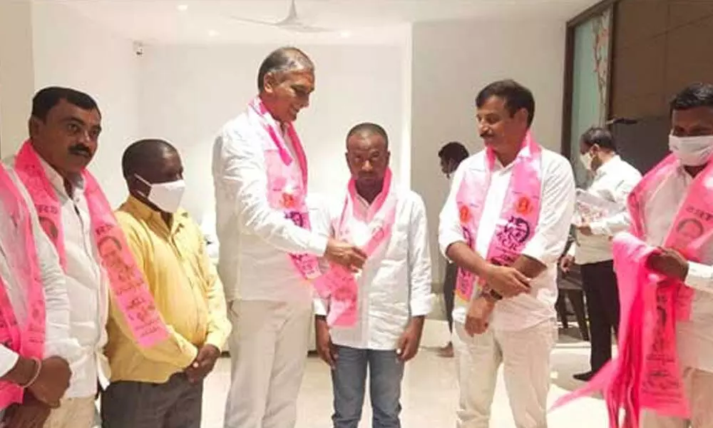 Two councillors who joined BJP returned to TRS on Wednesday