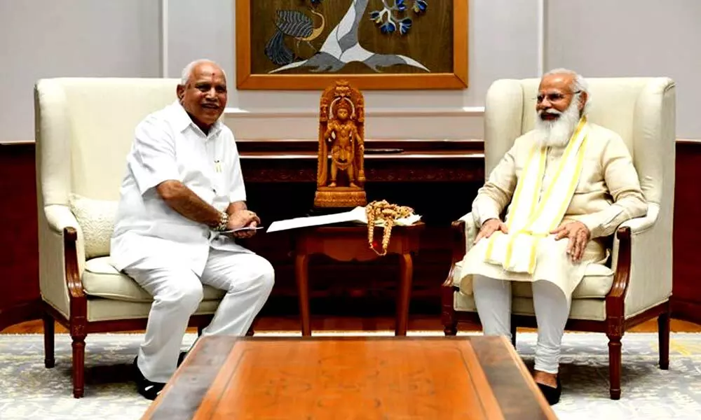 Karnataka Chief Minister BS Yediyurappa met Prime Minister Narendra Modi in Delhi