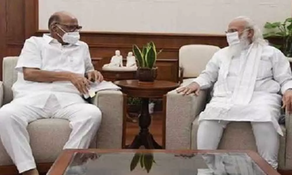Sharad Pawar meets Narendra Modi