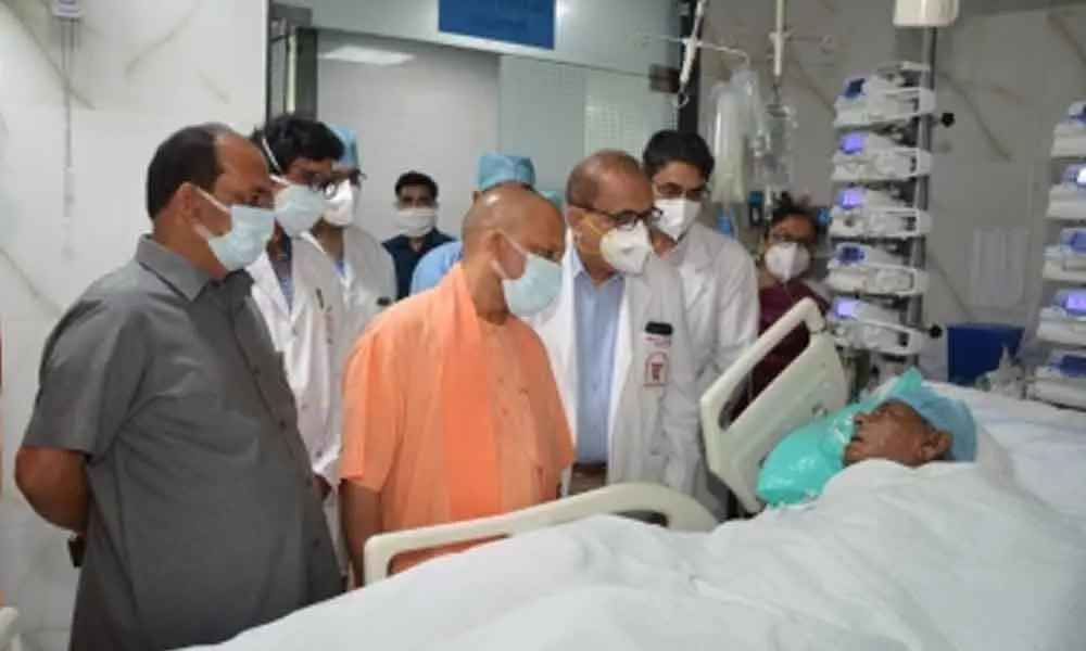 Yogi Adityanath on Sunday visited the Sanjay Gandhi Post Graduate Institute of Medical Sciences
