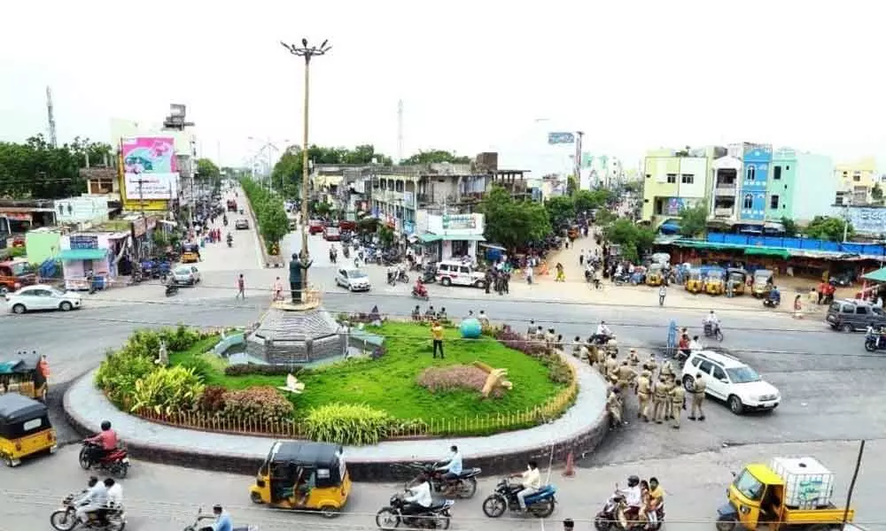 A view of Huzurabad town in Karimnagar district