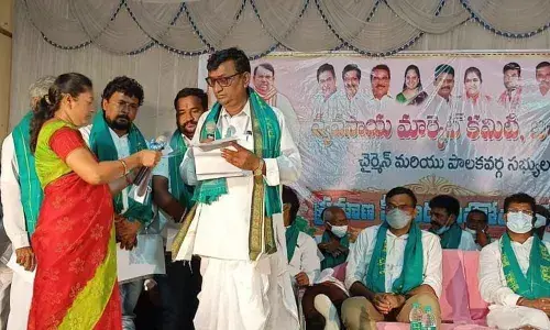 Nilavar Mallikarjun swearing-in as the new chairman of Bichkunda market committee