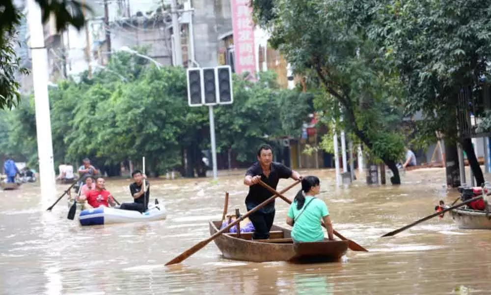Massive floods in central China