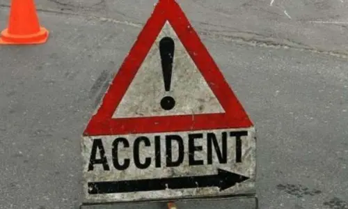 Couple dies after a lorry collides their two-wheeler in Visakhapatnam