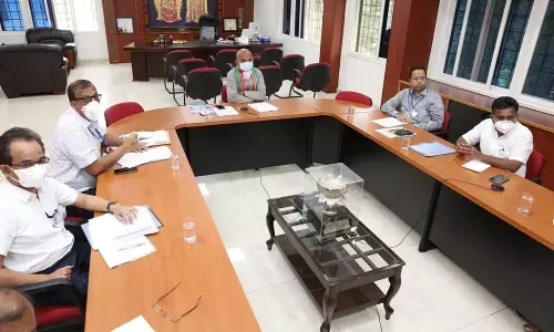 TTD chairman K S Jawahar Reddy in a review with officials at Tirupati on Wednesday