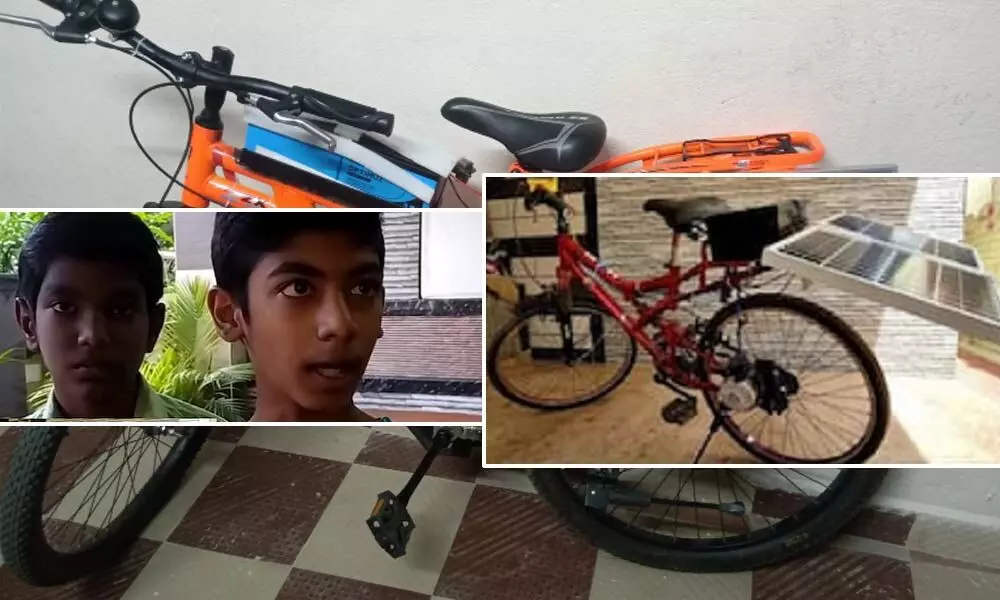 A Solar-Powered Bicycle Is Invented By Two Young Tamil Nadu Brothers